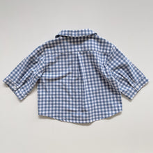 Load image into Gallery viewer, Elma Blue Gingham Shirt NEW (4-6y)
