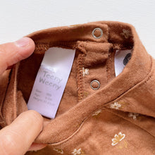 Load image into Gallery viewer, Teeny Weeny Merino Dress Rust Floral (0-3m)
