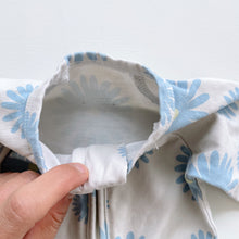 Load image into Gallery viewer, Blue Daisies All-In-One Zip Suit (0-3m)
