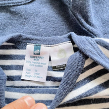 Load image into Gallery viewer, Merino Baby Bundle Navy/Stripes 4x (3-6m)
