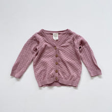 Load image into Gallery viewer, Nature Baby Organic Cardigan Berry/Blush (3-6m)
