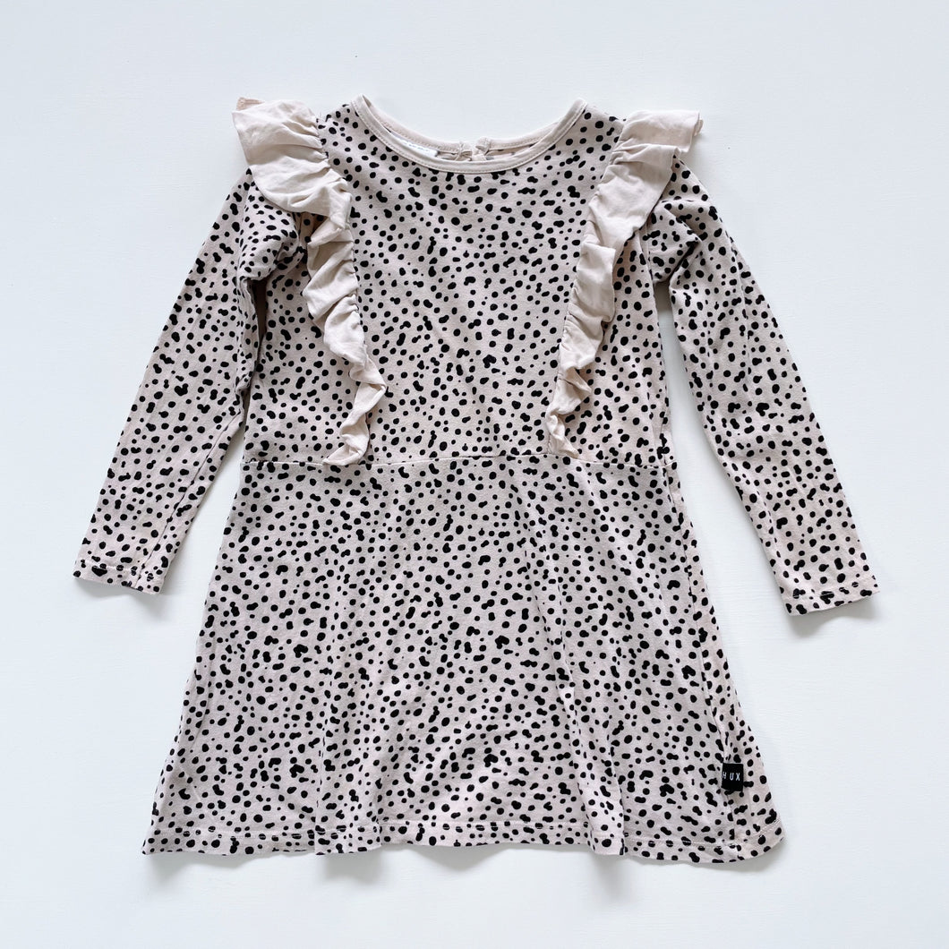 HUX Organic Leopard Dress L/S (5y)