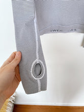 Load image into Gallery viewer, Lululemon Super Swiftly Long-Sleeve Shirt B/W Stripes  (Lulu 4 = women XS)
