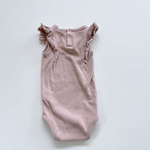 Load image into Gallery viewer, Jamie Kay Organic Ribbed Singlet Frill Bodysuit Blush (1y)
