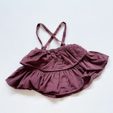 Load image into Gallery viewer, Jamie Kay Organic Suspender Skirt Cord Plum (1y)
