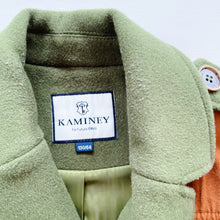 Load image into Gallery viewer, Kaminey Wool Blend Coat Green/Tan (5-6y)

