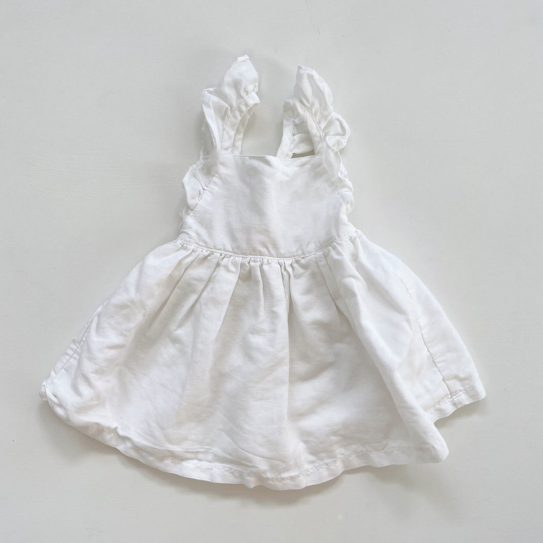 Country Road Linen/Cotton Dress White (3-6m)
