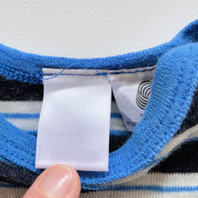 Load image into Gallery viewer, Teeny Weeny Merino Bodysuit Blue Stripes (0-3m)
