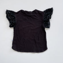 Load image into Gallery viewer, Minti Black T-Shirt Lace Details (5y)
