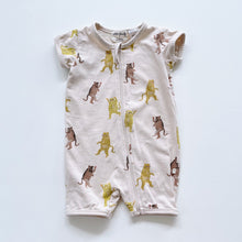 Load image into Gallery viewer, Wilson &amp; Frenchy Organic Zip Romper Dancing Leopards (6-12m)
