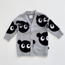 Load image into Gallery viewer, HUX Long Cardi B/W Bear Grey (4y)
