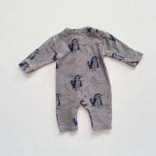Load image into Gallery viewer, Wilson &amp; Frenchy L/S Romper Grey/Blue Birds (0-3m)
