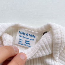 Load image into Gallery viewer, Milly &amp; Milo Merino Bodysuit Rib Cream (Prem/00000)
