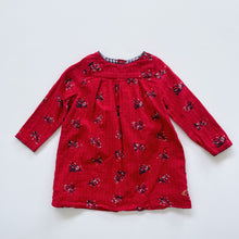 Load image into Gallery viewer, Petit Bateau Red Floral L/S Dress (24m)
