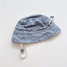 Load image into Gallery viewer, Nature Baby Sun Hat Blue Guitars (M/3-6m)
