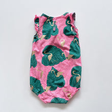 Load image into Gallery viewer, Milky Flamingo Romper Pink/Green (1y)

