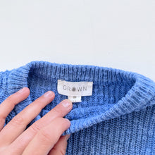 Load image into Gallery viewer, Grown Organic Cotton Knit Jumper Blue (3-6m)
