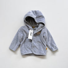 Load image into Gallery viewer, Steiff Cardigan Grey Velvet NEW (3-6m)
