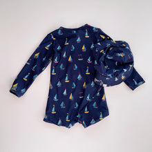 Load image into Gallery viewer, Nature Baby Swimsuit + Swim Hat Sails (2y)
