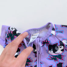 Load image into Gallery viewer, Bonds Wondersuit Shorts Purple Pandas (3-6m)
