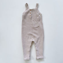 Load image into Gallery viewer, Beige Cotton Knit Overalls (1y)
