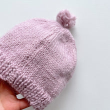 Load image into Gallery viewer, Handmade Lambswool Hat Pink (0-3m)
