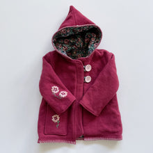 Load image into Gallery viewer, Gorgeous Handmade Wool Jacket Maroon/ Embroidery (1y)
