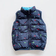 Load image into Gallery viewer, Teeny Weeny Dino Puffer Vest Navy (2y)
