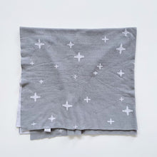Load image into Gallery viewer, Eco Sprout Cotton Knit Blanket Grey / Crosses (120cm x 100cm)
