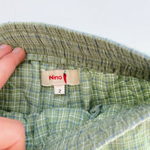 Load image into Gallery viewer, Nino Green Check Cotton Pants (2y)
