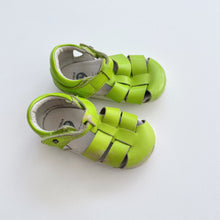 Load image into Gallery viewer, Bobux Step Up Leather Sandals Lime Green Velcro (EU19)
