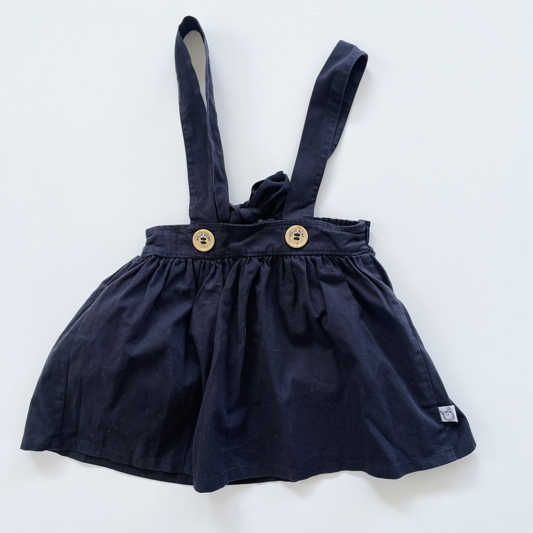 Pour Bebe Suspender Skirt Black (5y)