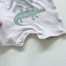 Load image into Gallery viewer, Dymples Safari Romper Organic Cotton Oatmeal (6-12m)
