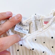Load image into Gallery viewer, Zara Rip L/S Top Dots (6-9m)
