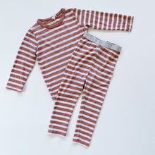 Load image into Gallery viewer, BABU Merino PJ Set - Blossom Stripe (3y)
