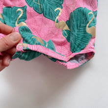 Load image into Gallery viewer, Milky Flamingo Romper Pink/Green (1y)
