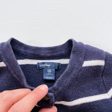 Load image into Gallery viewer, Baby Gap Cotton Knit Cardigan Navy Stripes (6-12m)
