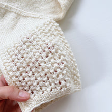 Load image into Gallery viewer, Handmade Wool Cream Cardigan (3-6m)
