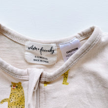 Load image into Gallery viewer, Wilson &amp; Frenchy Organic Zip Romper Dancing Leopards (6-12m)
