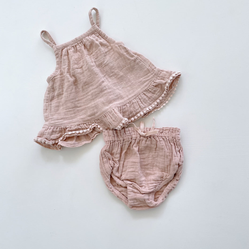 Jamie Kay Organic Muslin Set Dusky Rose NWOT (6-12m)