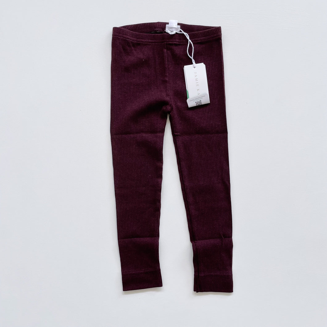 Jamie Kay Organic Cotton/Modal Rib Leggings - Sugar Plum Marle NEW (4y)