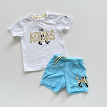 Load image into Gallery viewer, Adidas Essentials Organic Cotton Tee and Shorts Set (9-12m)
