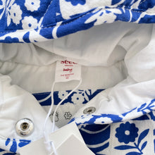 Load image into Gallery viewer, Seed Quilt Jacket Cobalt Blue Floral NEW (3-6m)
