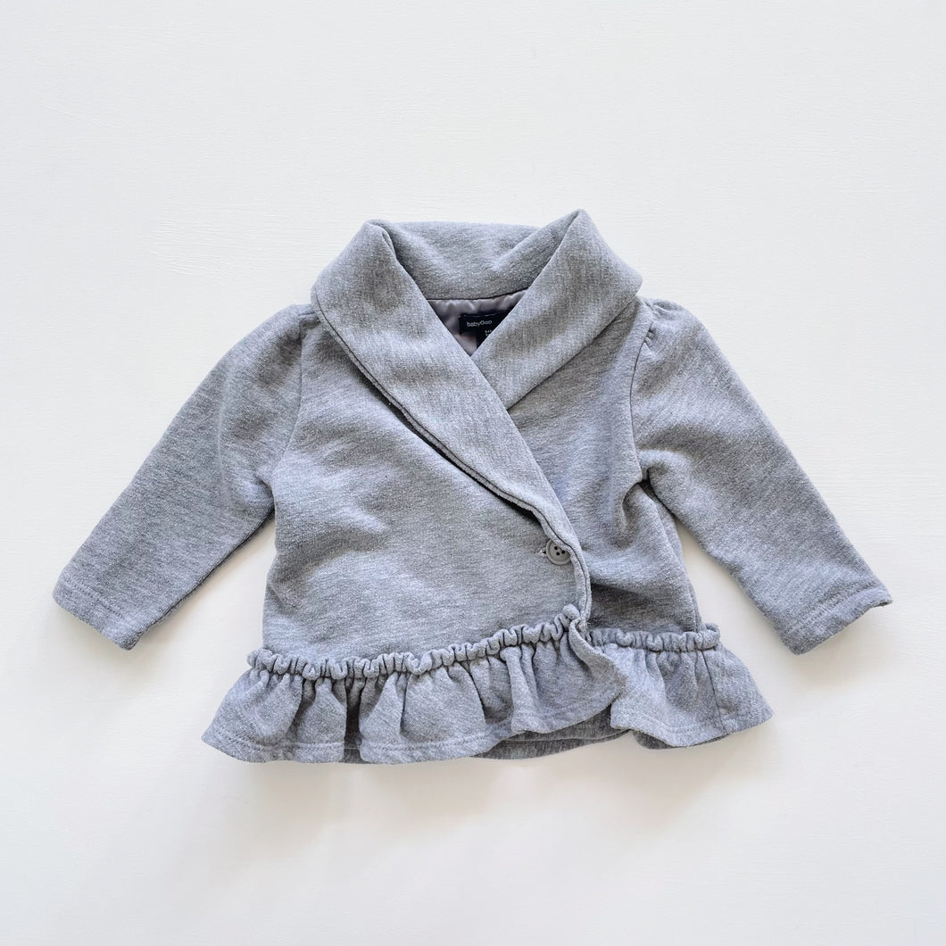 BabyGap Grey Frill Cardigan (3-6m)