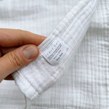 Load image into Gallery viewer, Jamie Kay Muslin Swaddle White (120cm x 120cm)
