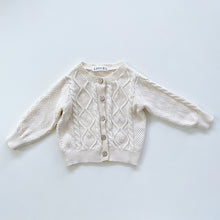 Load image into Gallery viewer, Little B's Cotton Knit Cardigan Beige (6-12m)
