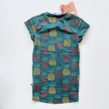 Load image into Gallery viewer, Minti Pineapple Rolled Up Tee Dress Forest NEW (5y)
