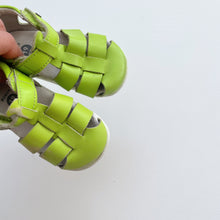 Load image into Gallery viewer, Bobux Step Up Leather Sandals Lime Green Velcro (EU19)
