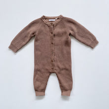 Load image into Gallery viewer, Raising Reign Brown Knitted Jumpsuit / Romper (12-18m)
