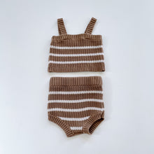 Load image into Gallery viewer, Grown Organic Knit Set Stripe (12-18m)
